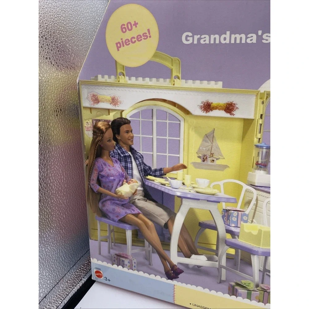 *RARE* Sealed Barbie Doll Happy Family Grandmas Kitchen‎ Gift Set 2003 B9885 NIB
